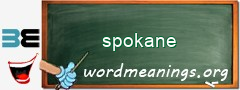 WordMeaning blackboard for spokane